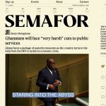 Semafor'un ana sayfasının bir ekran görüntüsü.