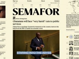 Semafor'un ana sayfasının bir ekran görüntüsü.