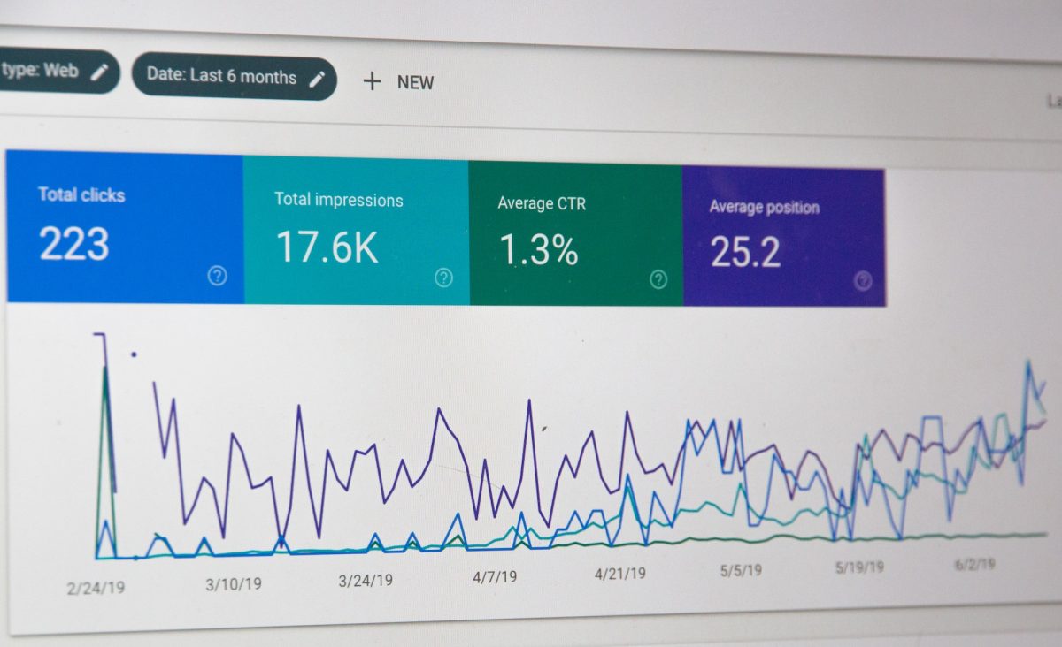 Bir bilgisayar ekranında Google Analytics verilerinin olduğu bir sayfa görülüyor.